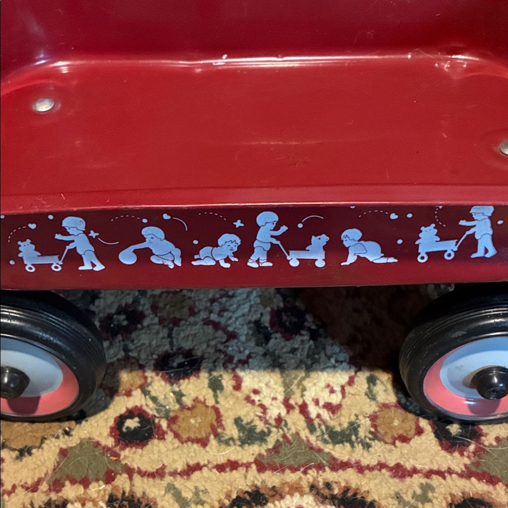 Red Small Kids Wagon Toy- the Handle & Wagon Both Have Dents. - Picture 10 of 10